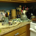 Cluttered Kitchen Counter